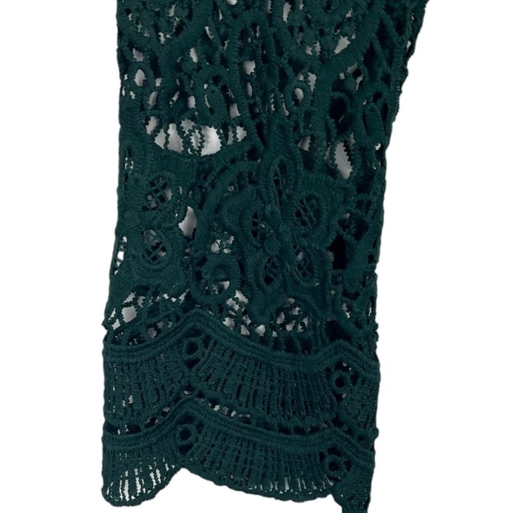 Lulu's Awaken My Love Forest Green Long Sleeve Lace Maxi Dress Size MED NWT - Picture 4 of 8